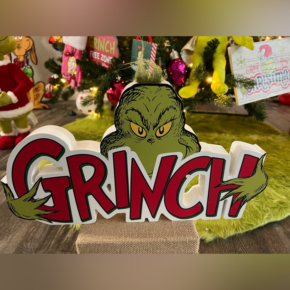 Grinch Wood Sign